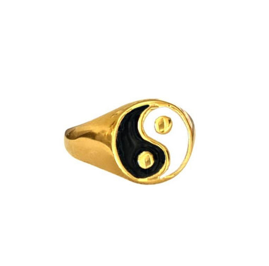 Yin yang black ring.