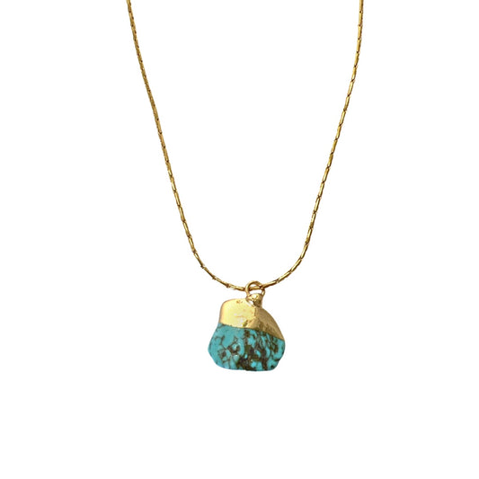 Turquoise stone ketting.