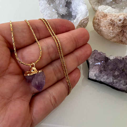 Amethyst ketting.