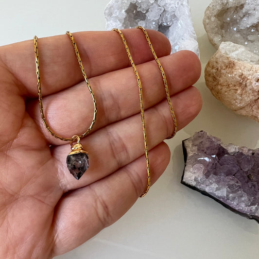 Smoky quartz ketting.