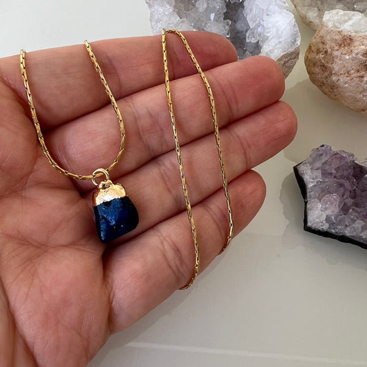 Lapis lazuli necklace.