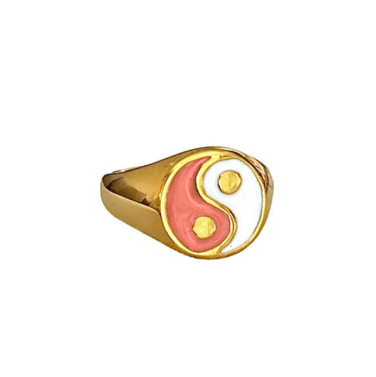 Yin yang pink ring.